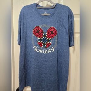 Disney Blue Norway Graphic Tee New Epcot